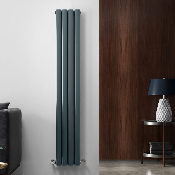 York Vertical Designer Radiator | White & Anthracite | Designer Radiators | Delivery throughout the UK | Direct Radiators