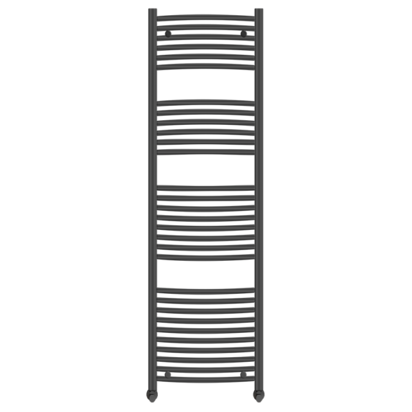 Ayr Curved Heated Towel Rail | Anthracite & Chrome | Heated Towel Rails | Delivery throughout the UK | Direct Radiators