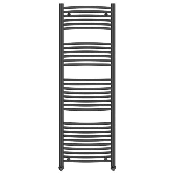 Ayr Curved Heated Towel Rail | Anthracite & Chrome | Heated Towel Rails | Delivery throughout the UK | Direct Radiators