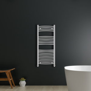 Ayr Curved Heated Towel Rail | Anthracite & Chrome | Heated Towel Rails | Delivery throughout the UK | Direct Radiators