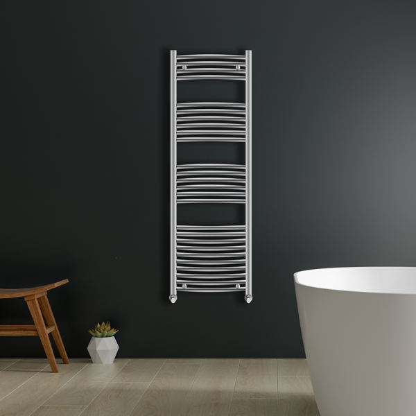 Ayr Curved Heated Towel Rail | Anthracite & Chrome | Heated Towel Rails | Delivery throughout the UK | Direct Radiators