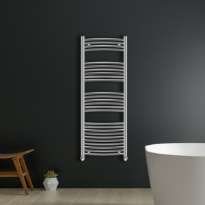 Ayr Curved Heated Towel Rail | Anthracite & Chrome | Heated Towel Rails | Delivery throughout the UK | Direct Radiators