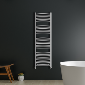 Ayr Curved Heated Towel Rail | Anthracite & Chrome | Heated Towel Rails | Delivery throughout the UK | Direct Radiators