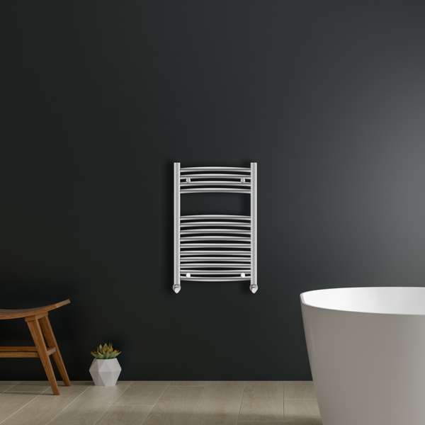 Ayr Curved Heated Towel Rail | Anthracite & Chrome | Heated Towel Rails | Delivery throughout the UK | Direct Radiators