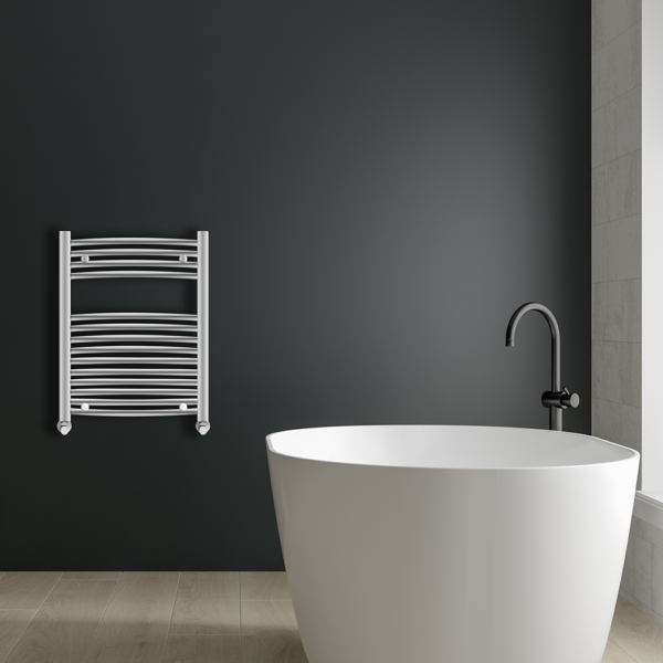 Ayr Curved Heated Towel Rail | Anthracite & Chrome | Heated Towel Rails | Delivery throughout the UK | Direct Radiators