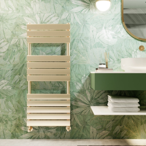 Devon Heated Towel Rail | Brushed Brass | Heated Towel Rails | Delivery throughout the UK | Direct Radiators