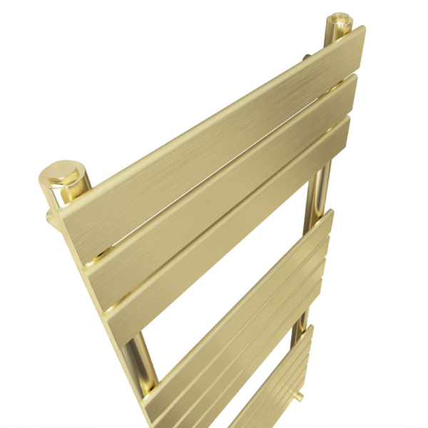 Devon Heated Towel Rail | Brushed Brass | Heated Towel Rails | Delivery throughout the UK | Direct Radiators