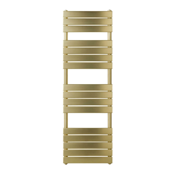 Devon Heated Towel Rail | Brushed Brass | Heated Towel Rails | Delivery throughout the UK | Direct Radiators