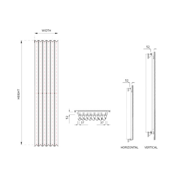 Skye Designer Radiator | White & Anthracite | Designer Radiators | Delivery throughout the UK | Direct Radiators