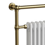 Oxford Brushed Brass Traditional Heated Towel Rail | Direct Radiators | Heated Towel Rails UK