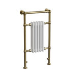 Oxford Brushed Brass Traditional Heated Towel Rail | Direct Radiators | Heated Towel Rails UK