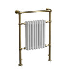 Oxford Brushed Brass Traditional Heated Towel Rail | Direct Radiators | Heated Towel Rails UK