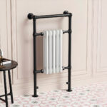 Oxford Matt Black Traditional Heated Towel Rail | Direct Radiators | Heated Towel Rails UK
