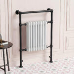 Oxford Matt Black Traditional Heated Towel Rail | Direct Radiators | Heated Towel Rails UK