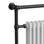 Oxford Matt Black Traditional Heated Towel Rail | Direct Radiators | Heated Towel Rails UK