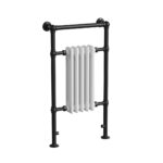 Oxford Matt Black Traditional Heated Towel Rail | Direct Radiators | Heated Towel Rails UK