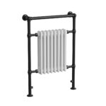 Oxford Matt Black Traditional Heated Towel Rail | Direct Radiators | Heated Towel Rails UK