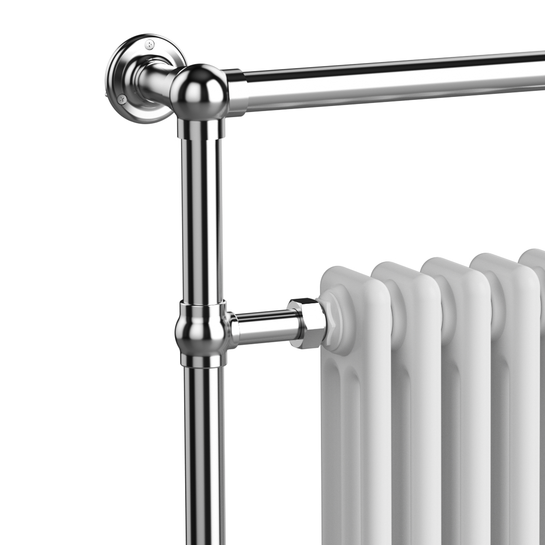 Oxford chrome Traditional Heated Towel Rail | Direct Radiators | Heated Towel Rails UK
