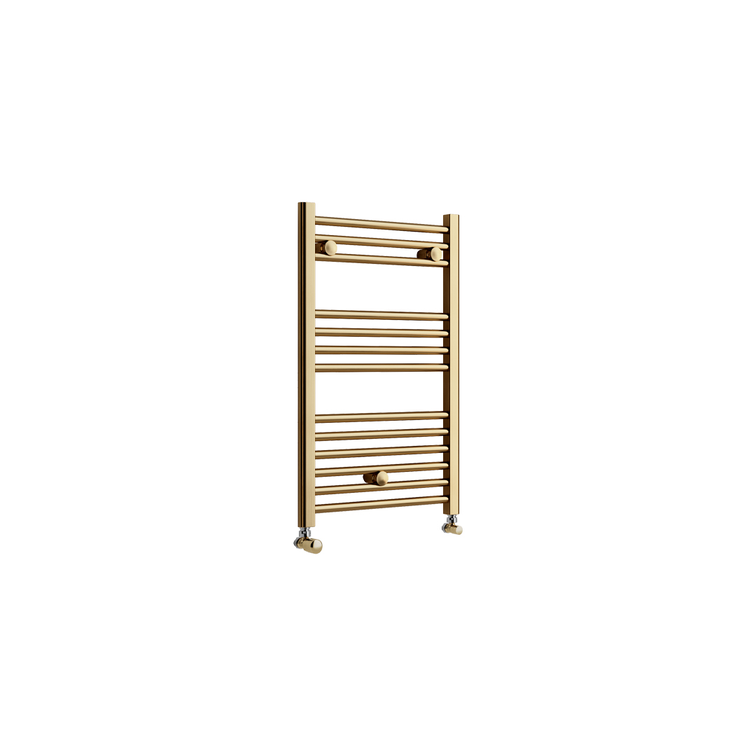 Tyne Brushed Brass Heated towel rail | Bathroom Heating | Direct Radiators | Nationwide delivery UK