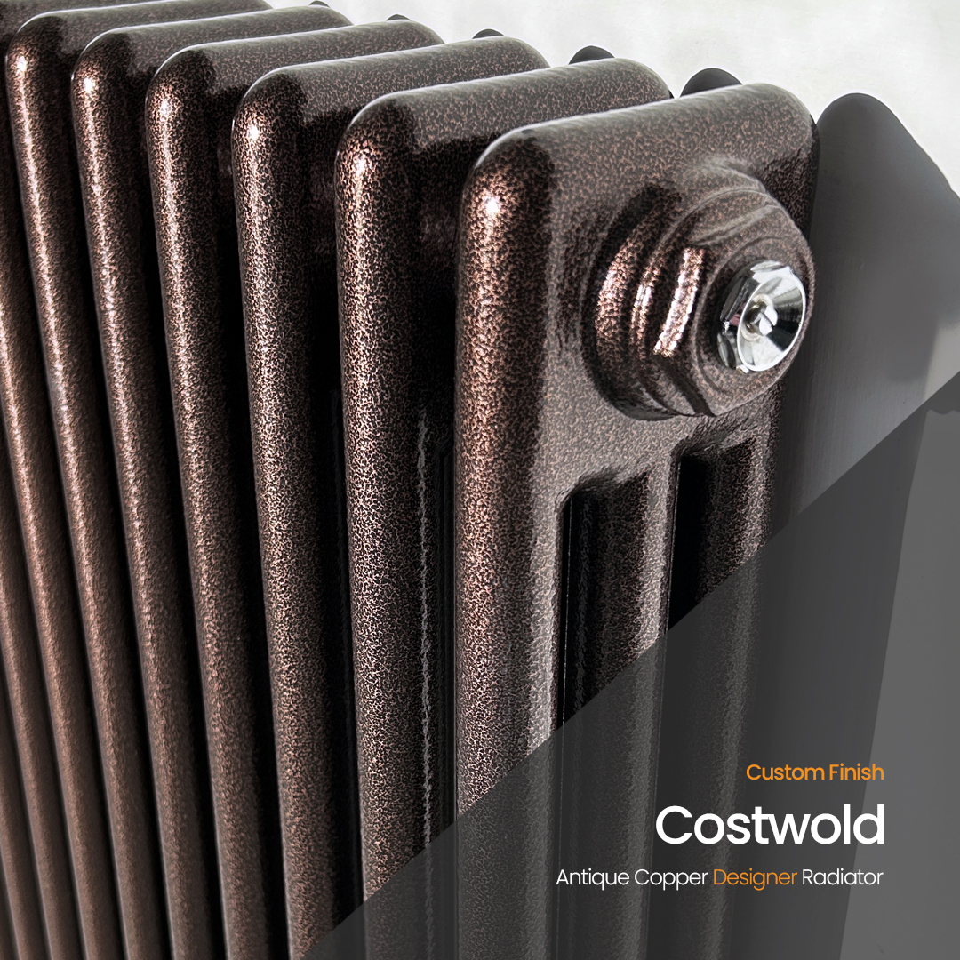 Direct Radiators | Cotswold Traditional white 3 column Designer radiators UK | Copper traditional radiator
