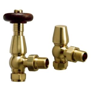 Monsanto Angled TRV & Lockshield in Brushed Brass