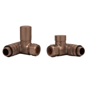 Orta Dual Fuel Corner Manual Valve Set in Brushed Bronze