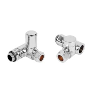 Orta Dual Fuel Corner Manual Valve Set in Chrome