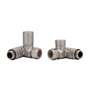 Orta Dual Fuel Corner Manual Valve Set in Satin Brushed Nickel