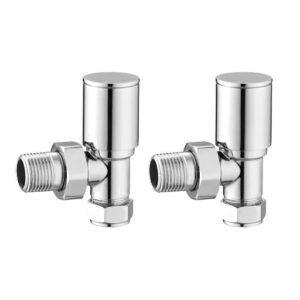 Ainsa Round Angled Valve & Lockshield in Chrome