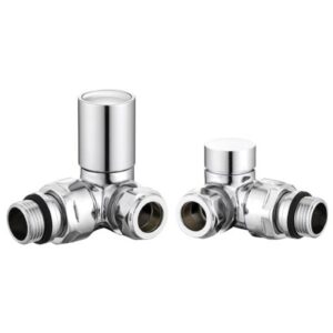 Ainsa Round Corner Valve & Lockshield in Chrome