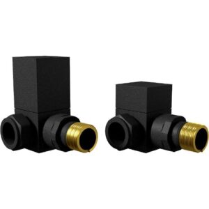 Ravello Square Corner Valve & Lockshield in Black