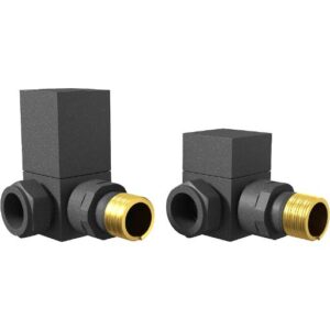 Ravello Square Corner Valve & Lockshield in Anthracite