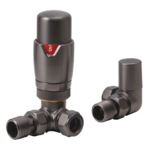 Cortona Corner TRV & Lockshield in Brushed Bronze