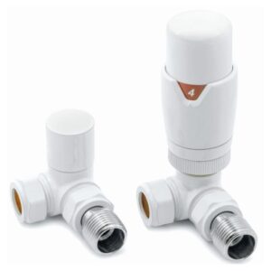 Cortona Corner TRV & Lockshield in White