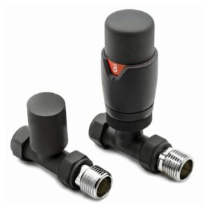 Cortona Straight TRV & Lockshield in Anthracite