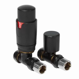 Cortona Straight TRV & Lockshield in Black