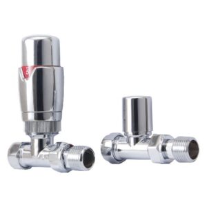 Cortona Straight TRV & Lockshield in Chrome