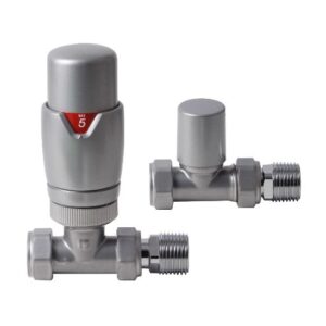 Cortona Straight TRV & Lockshield in Mocha