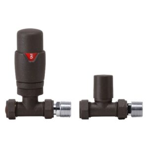 Cortona Straight TRV & Lockshield in Pearl Shine Silver