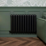 Cambridge Black Horizontal 2 Column Designer Radiator | Designer Radiator UK | Heating | Delivery UK | Direct radiators