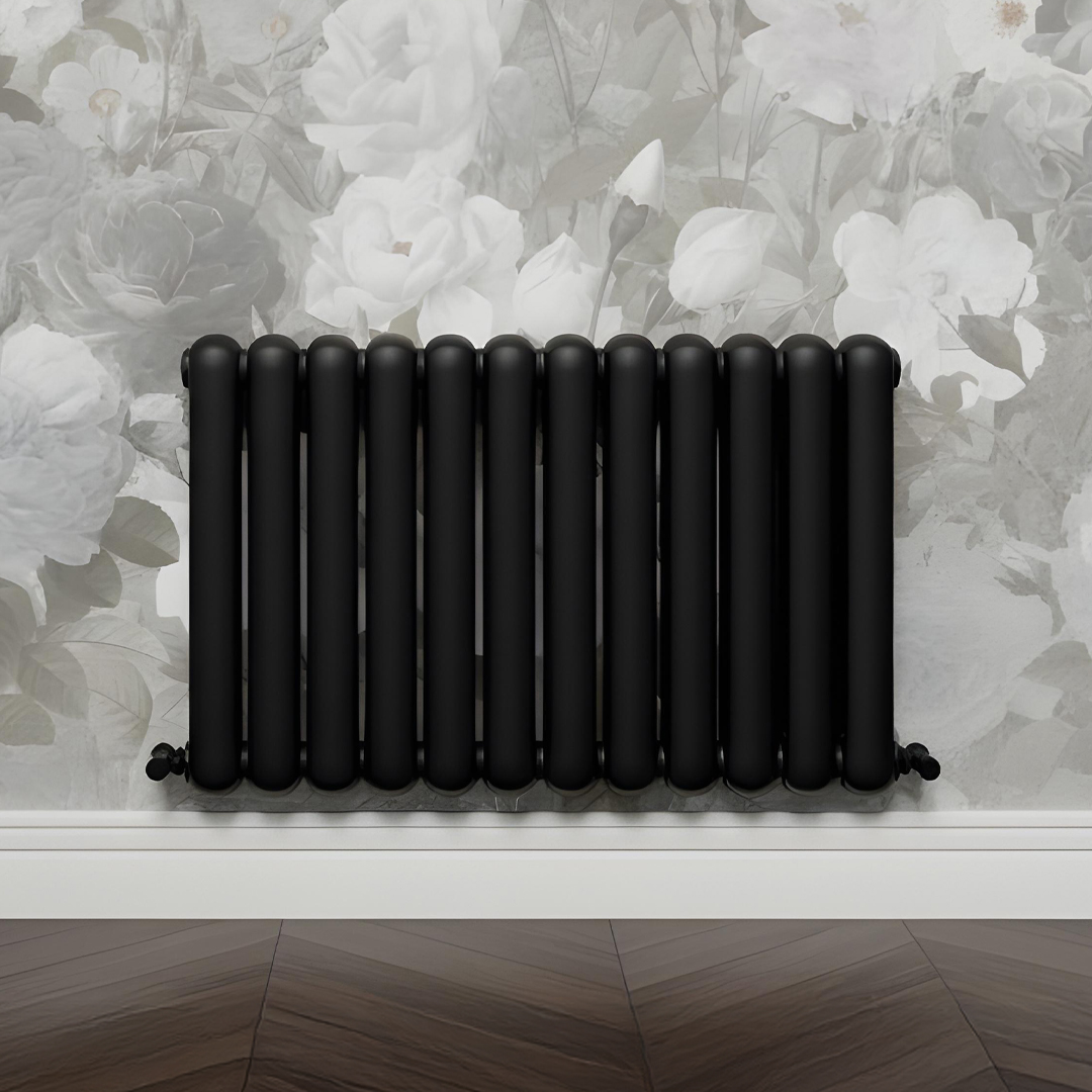 Cambridge Black Horizontal 2 Column Designer Radiator | Designer Radiator UK | Heating | Delivery UK | Direct radiators