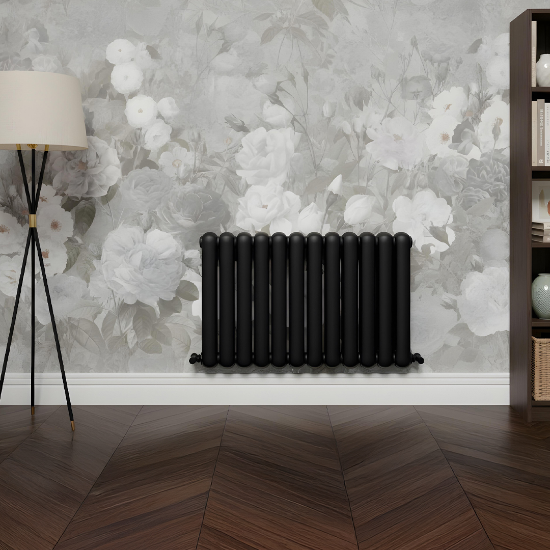 Cambridge Black Horizontal 2 Column Designer Radiator | Designer Radiator UK | Heating | Delivery UK | Direct radiators
