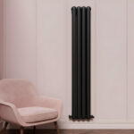 Cambridge black vertical 2 Column Designer Radiator | Designer Radiator UK | Heating | Delivery UK | Direct radiators