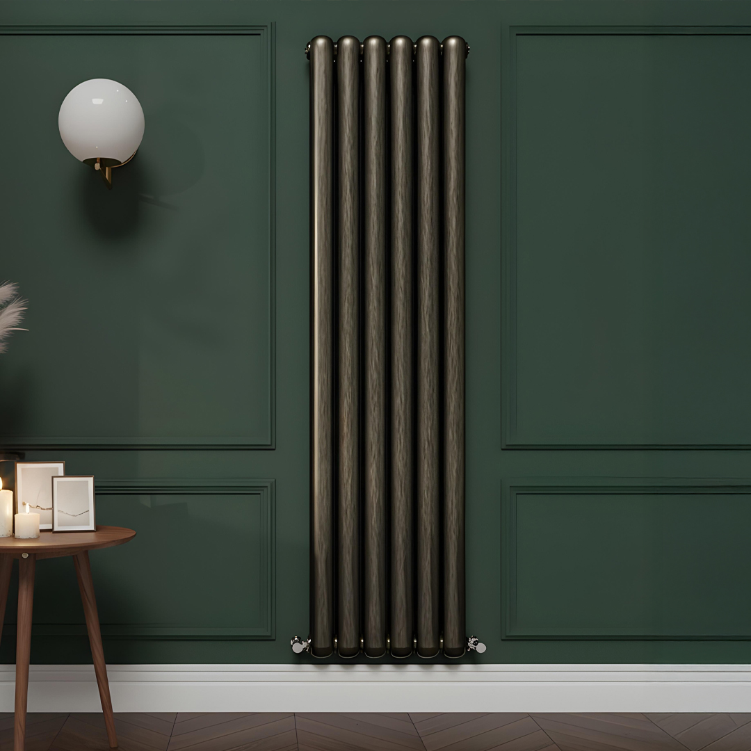 Cambridge brushed bronze vertical 2 Column Designer Radiator | Designer Radiator UK | Heating | Delivery UK | Direct radiators
