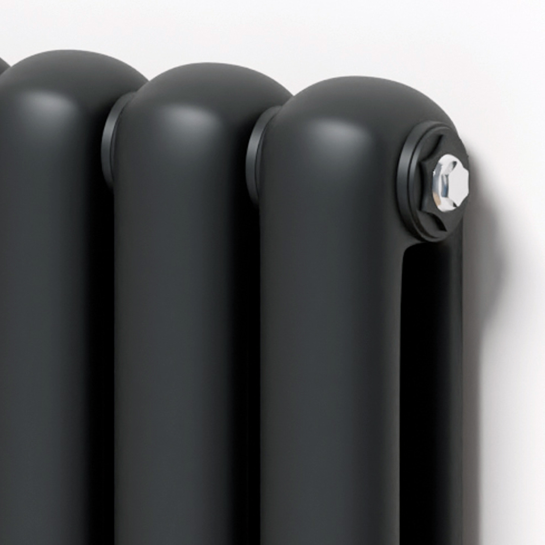 Cambridge black vertical 2 Column Designer Radiator | Designer Radiator UK | Heating | Delivery UK | Direct radiators