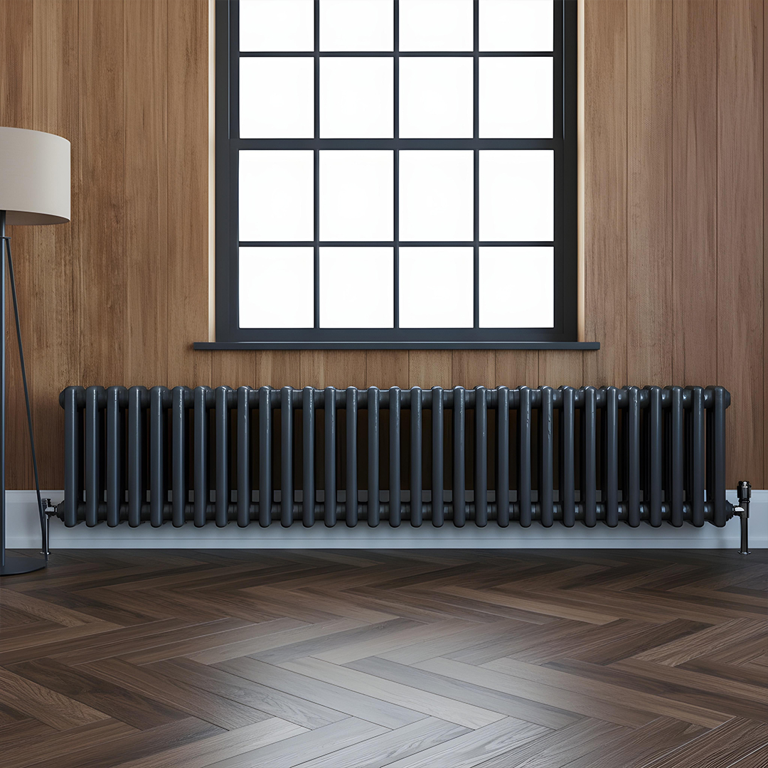 Direct Radiators | Cotswold Traditional anthracite 3 column Designer radiators UK